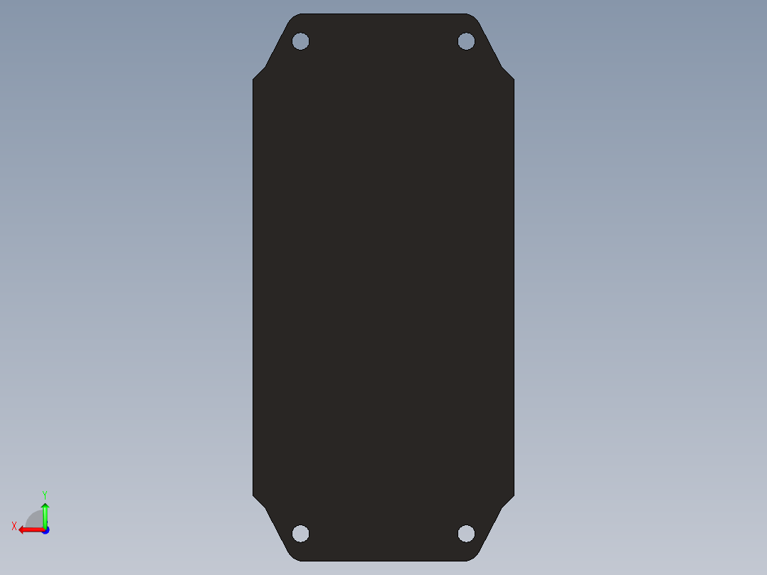 60W系列封装开关电源，螺丝端子风格后视图