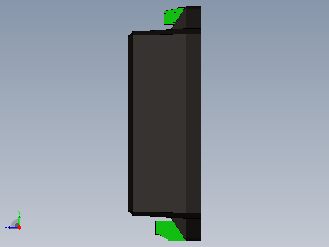 60W系列封装开关电源，螺丝端子风格右视图