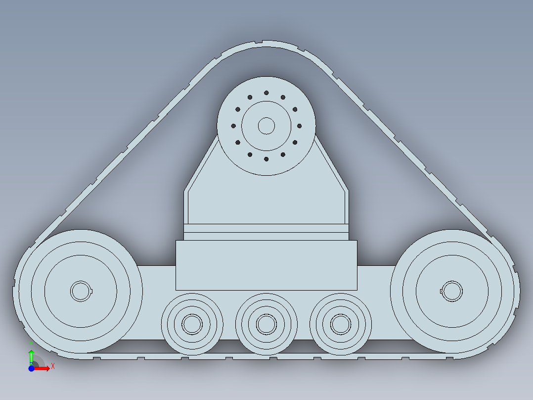 三角履带模型前视图