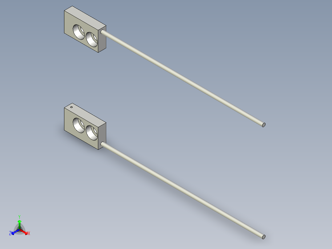 支架光纤_对射型FT-W14正等轴测图