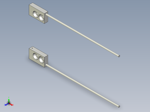 支架光纤_对射型FT-W14正等轴测缩略图