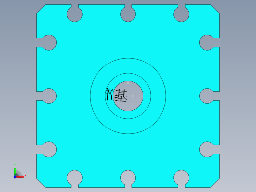 S5 单作用气缸缸体前视缩略图
