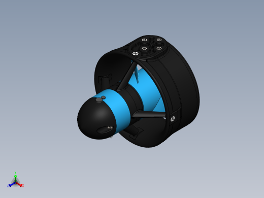 T200水下推进器正等轴测缩略图