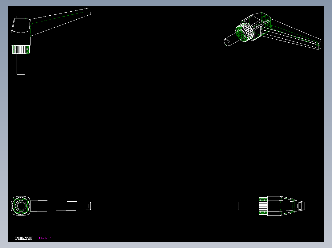 調整式把手(塑膠)MRX.P-2D多系列多零件图纸模型