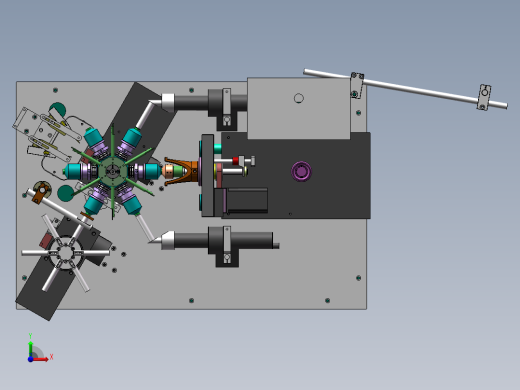 全自动音圈绕线机（带工程图） 机械设计3D模型前视缩略图