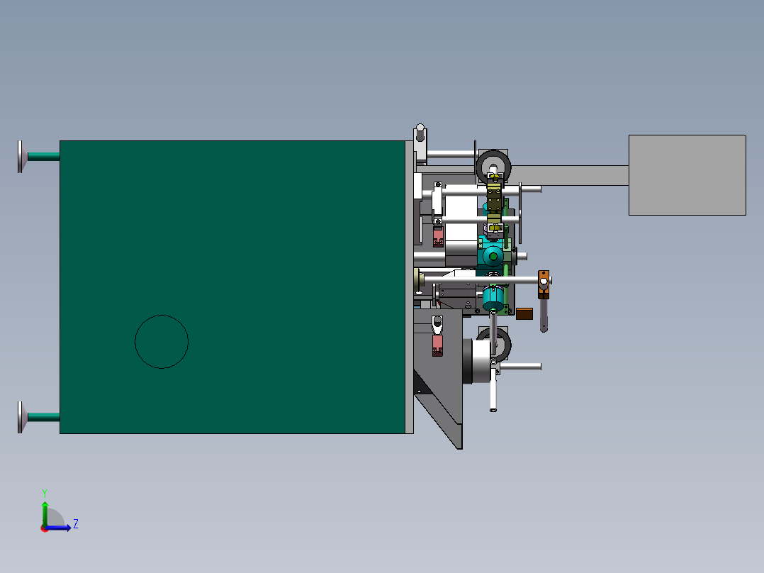 全自动音圈绕线机（带工程图） 机械设计3D模型左视图