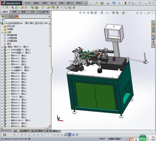全自动音圈绕线机（带工程图） 机械设计3D模型缩略图