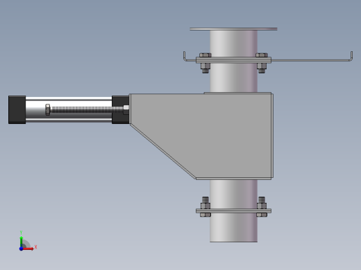 供丸闸门三维SW模型前视缩略图
