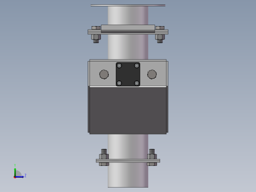 供丸闸门三维SW模型左视缩略图