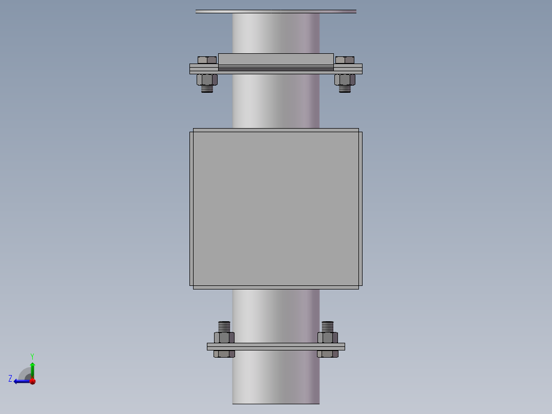 供丸闸门三维SW模型右视图