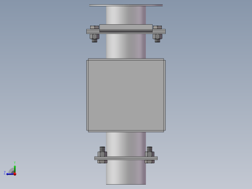 供丸闸门三维SW模型右视缩略图