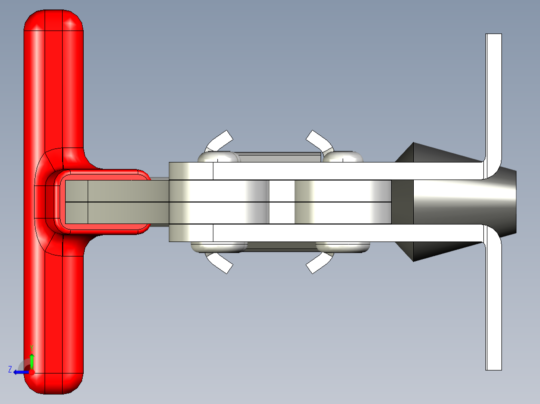 垂直式夾鉗SSP(A)-3D多系列多零件图纸模型右视图