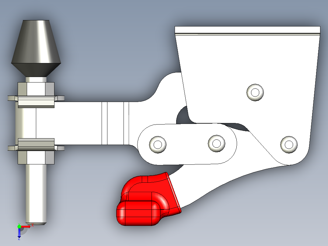 垂直式夾鉗SSP(A)-3D多系列多零件图纸模型俯视图