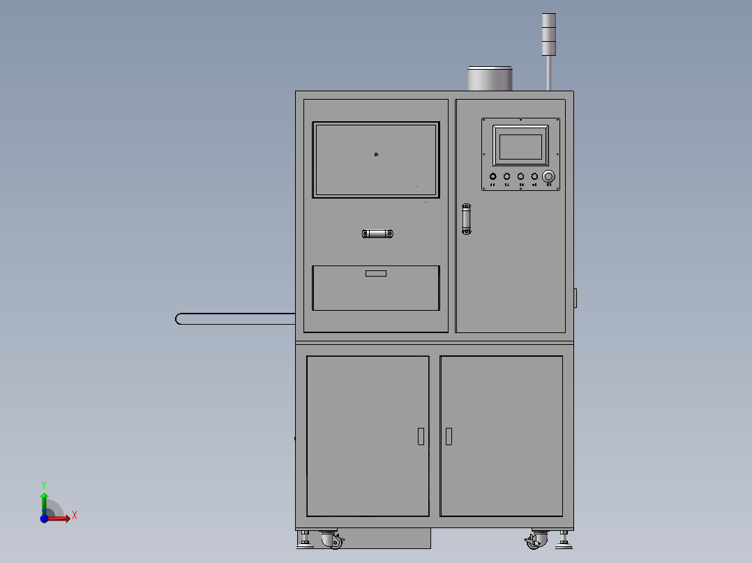激光分板机 3D模型前视图