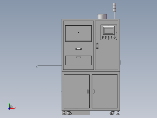 激光分板机 3D模型前视缩略图