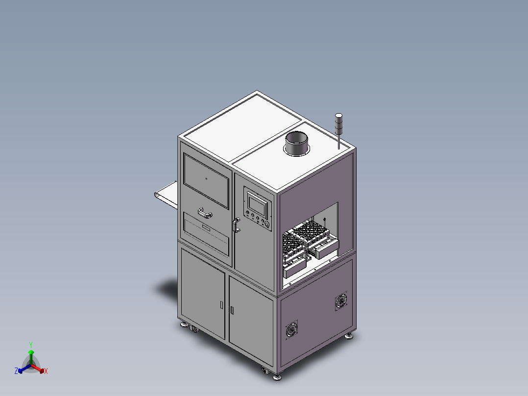 激光分板机 3D模型正等轴测图