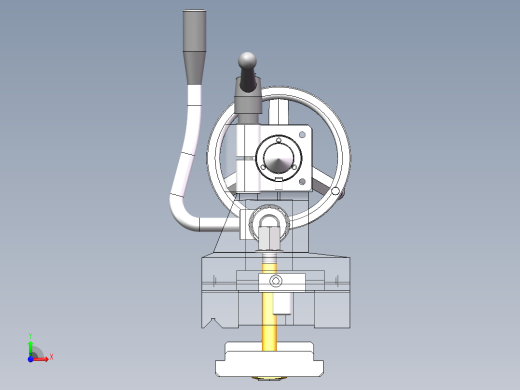 车床尾架结构设计及仿真前视缩略图