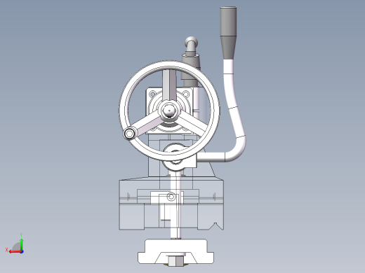 车床尾架结构设计及仿真后视缩略图