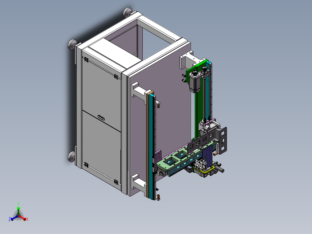 大型平雕机sw18可编辑正等轴测图