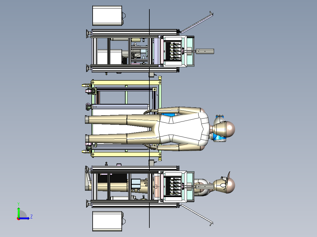 PCB自动清洗线step左视图
