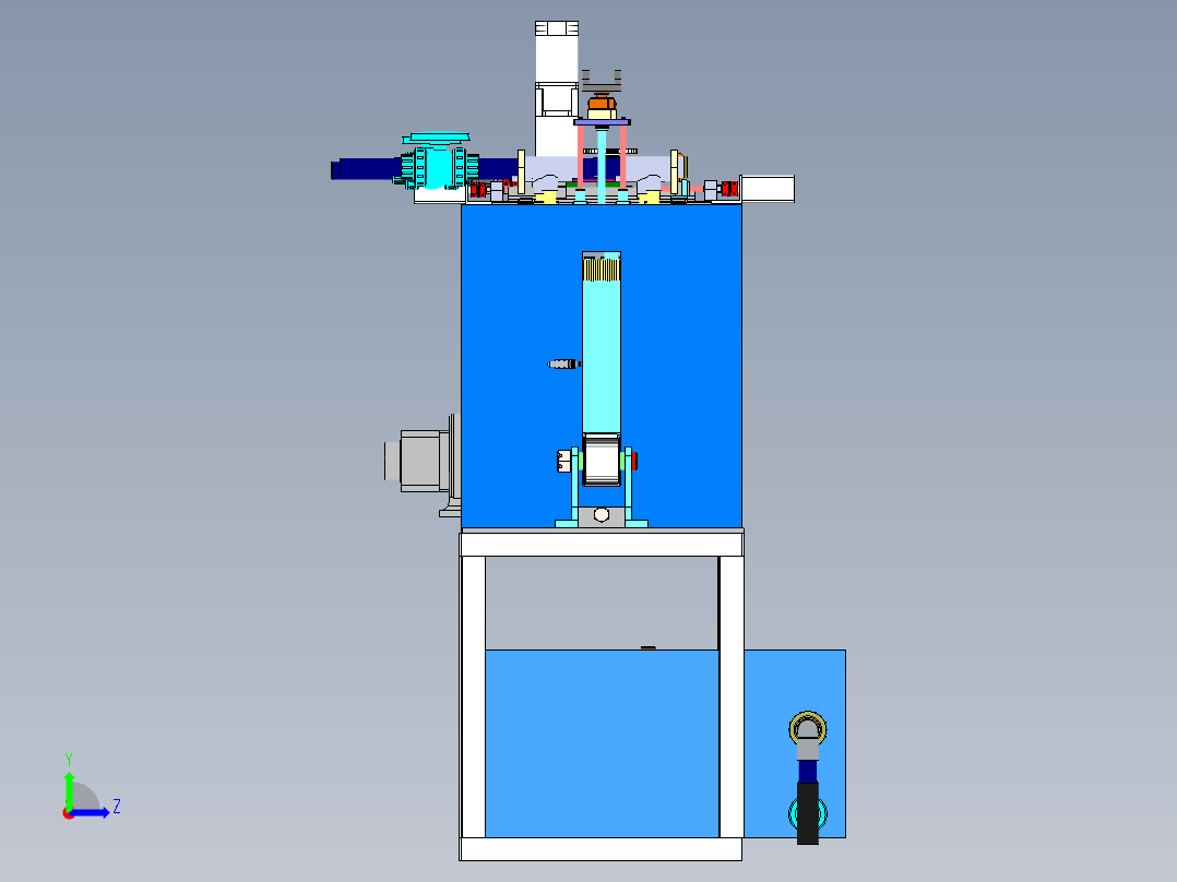 立式清洗机sw16可编辑左视图