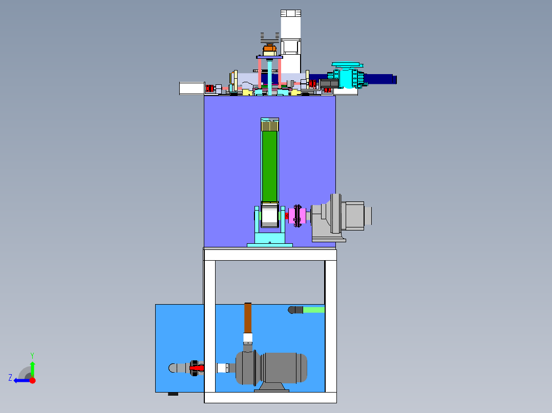 立式清洗机sw16可编辑右视图