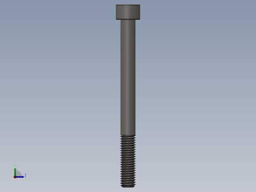 Screw_DIN_912_M8x90_A2.SLDPRT公制内六角螺钉左视缩略图