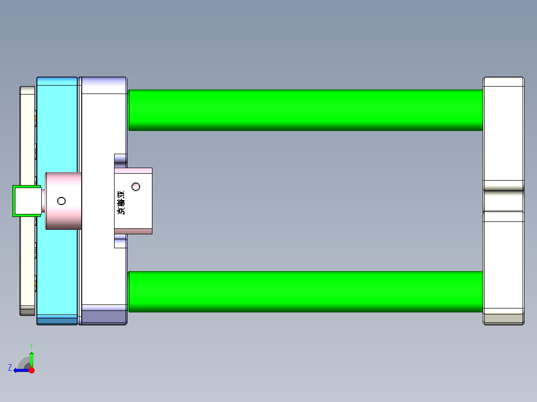 台灯盖外壳铣内腔治具右视图