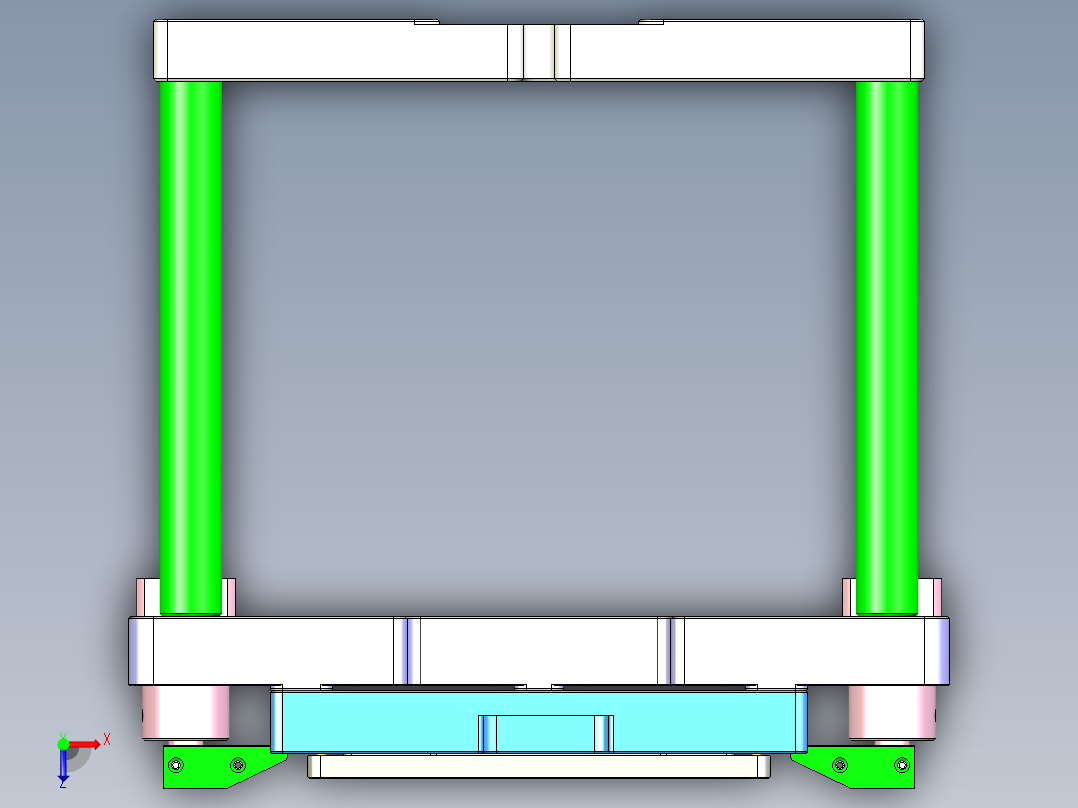 台灯盖外壳铣内腔治具俯视图