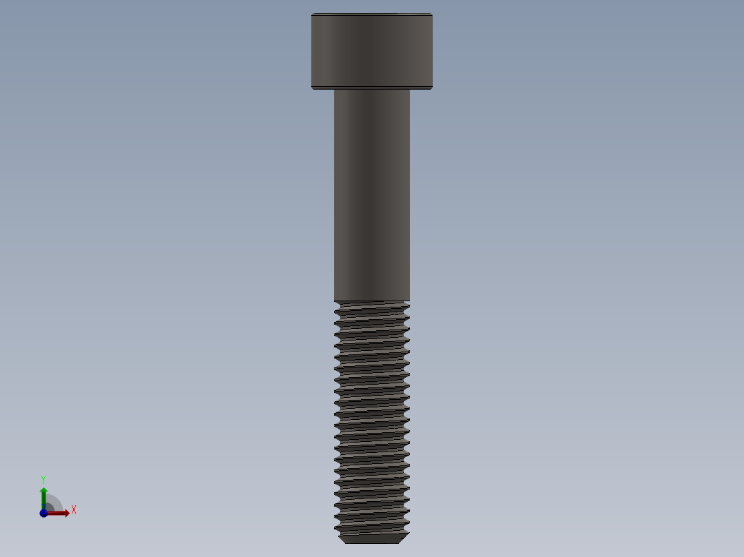 Screw_DIN_912_M10x60_A2.SLDPRT公制内六角螺钉前视图
