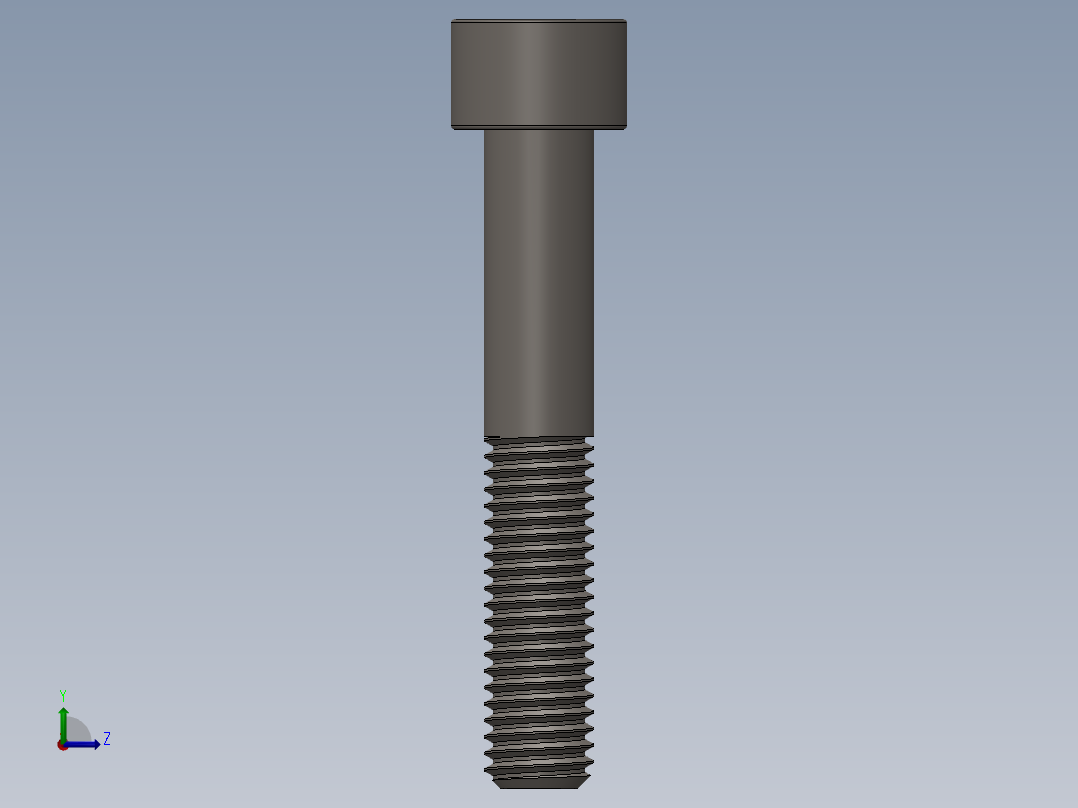 Screw_DIN_912_M10x60_A2.SLDPRT公制内六角螺钉左视图
