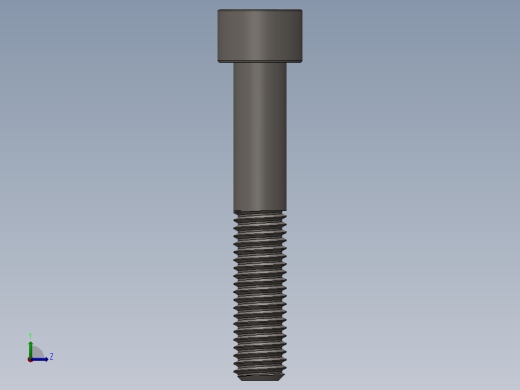 Screw_DIN_912_M10x60_A2.SLDPRT公制内六角螺钉左视缩略图