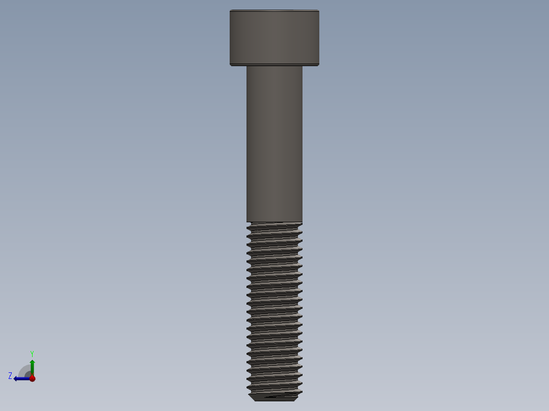 Screw_DIN_912_M10x60_A2.SLDPRT公制内六角螺钉右视图