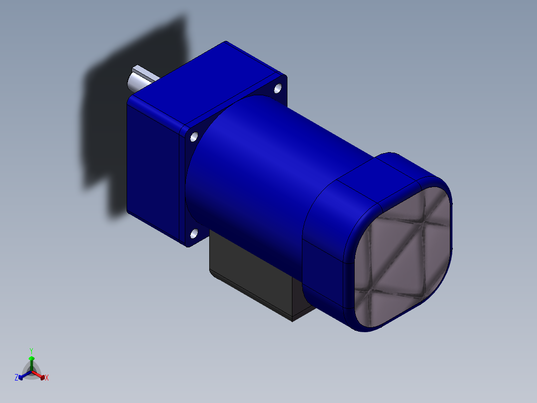 精研调速电机(120W)01正等轴测图
