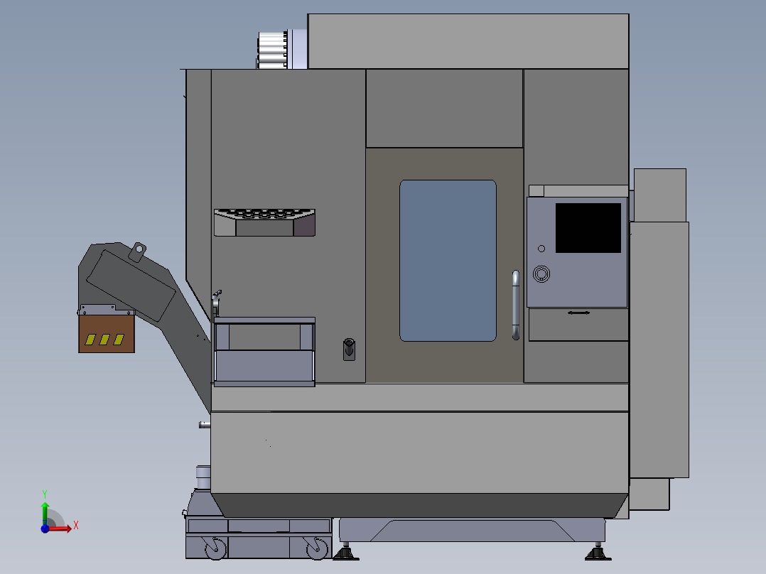 铣床、5轴CNC铣床前视图