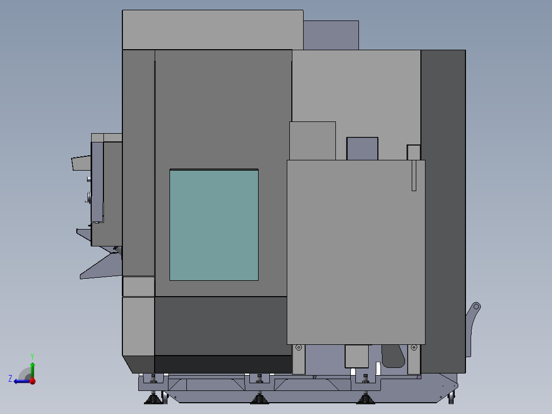 铣床、5轴CNC铣床右视图