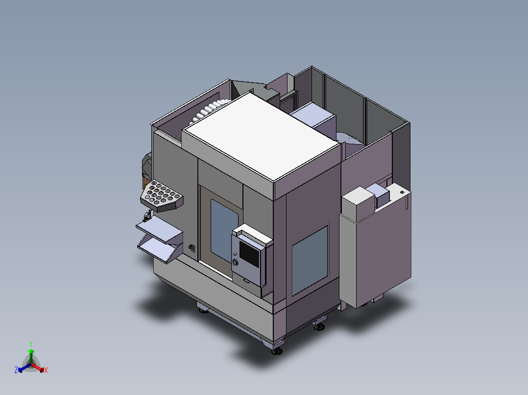 铣床、5轴CNC铣床正等轴测图