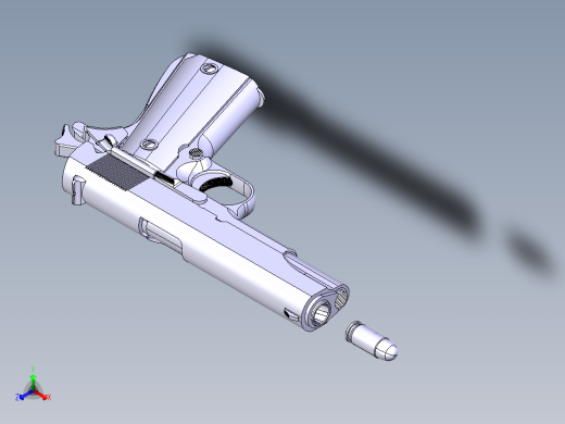 手枪左轮冲锋枪老式狙击步枪设计3D图纸1911-government-master-1 9 STP IGS CATIA