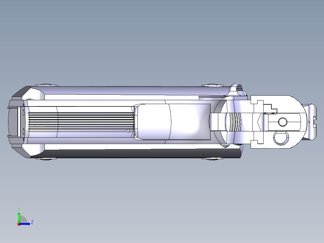 手枪左轮冲锋枪老式狙击步枪设计3D图纸1911-government-master-1 9 STP IGS CATIA左视图
