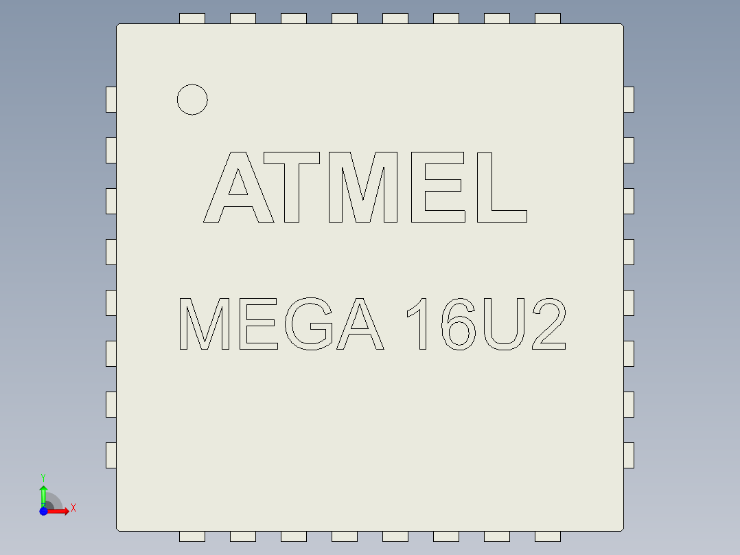 爱特梅尔 MEGA 16U2前视图