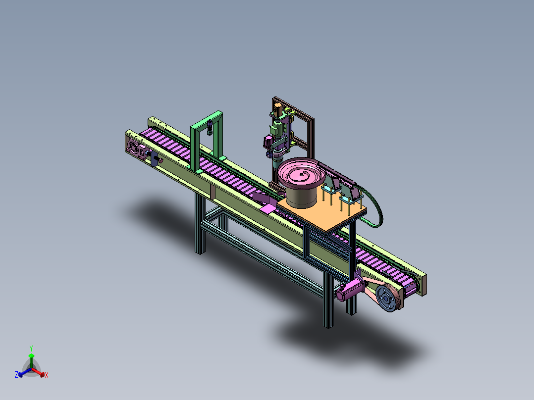 自动扭瓶盖机  sw20正等轴测图