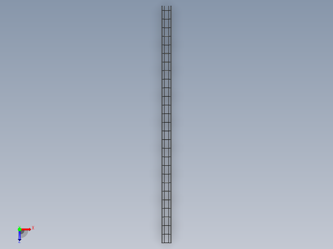 电缆桥架 100х50mm, Ø4俯视图