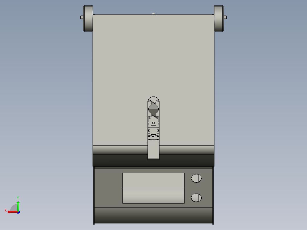 夹刀开合旋转机构后视图