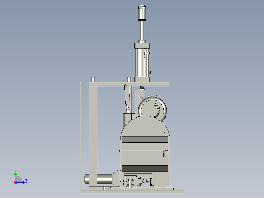 全自动精密裁切机左视图