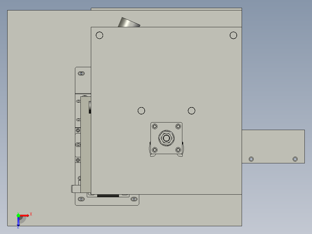 全自动精密裁切机俯视图