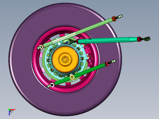 电动赛车轮边系统俯视缩略图
