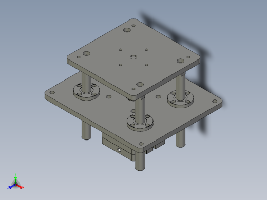 四导柱气缸8050V01V02V01V0V11正等轴测缩略图