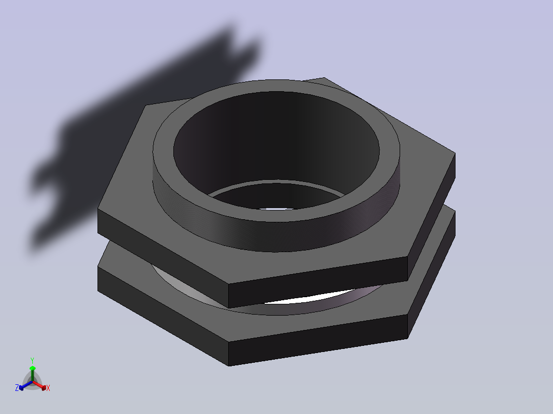 Tank Connector DN80 PN10 U-PVC正等轴测图