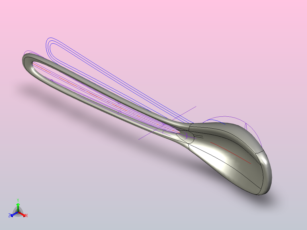 餐具勺子模型主视图