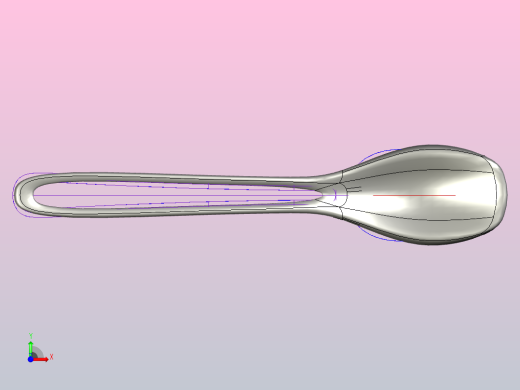 餐具勺子模型前视缩略图